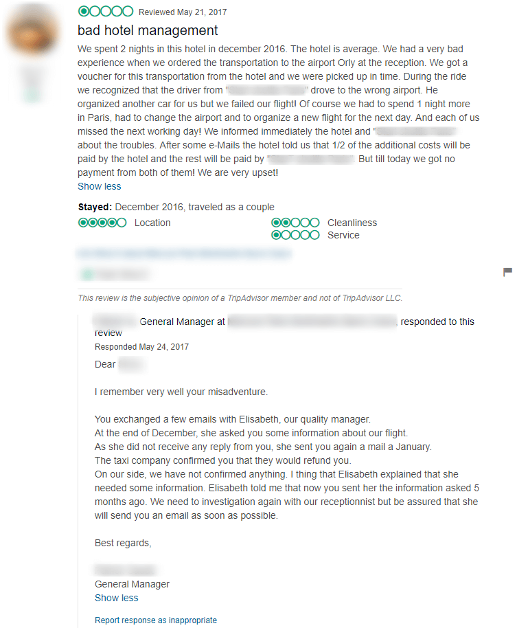 hotel reviews