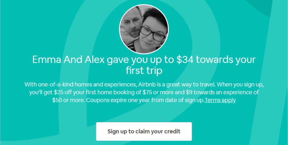 airbnb first time discount