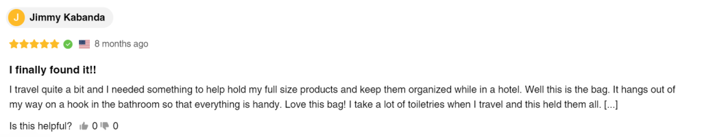 Bagsmart Toiletries Travel Leather Dopp Kit User Review