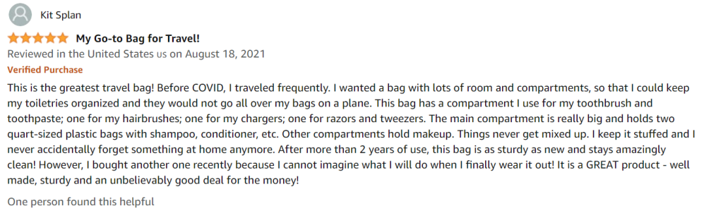 Hokeeper Hanging Toiletry Bag User Review